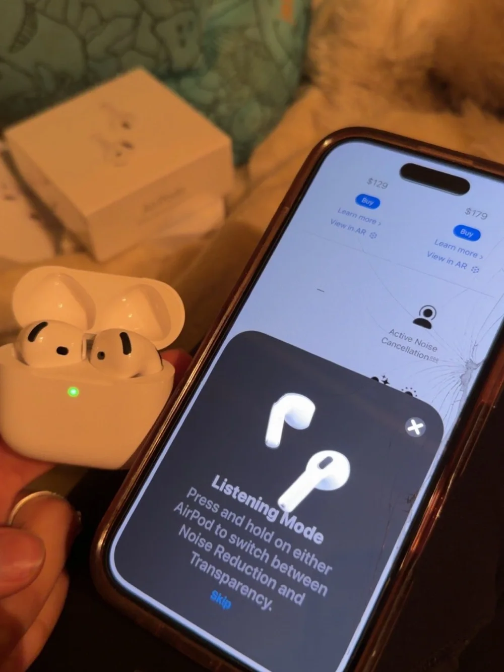 Apple AirPods with Active Noise Cancellation - White
